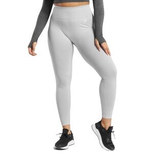 Gymshark Vital Seamless 2.0 Leggings Women Size Medium Light Grey Marl High-Rise